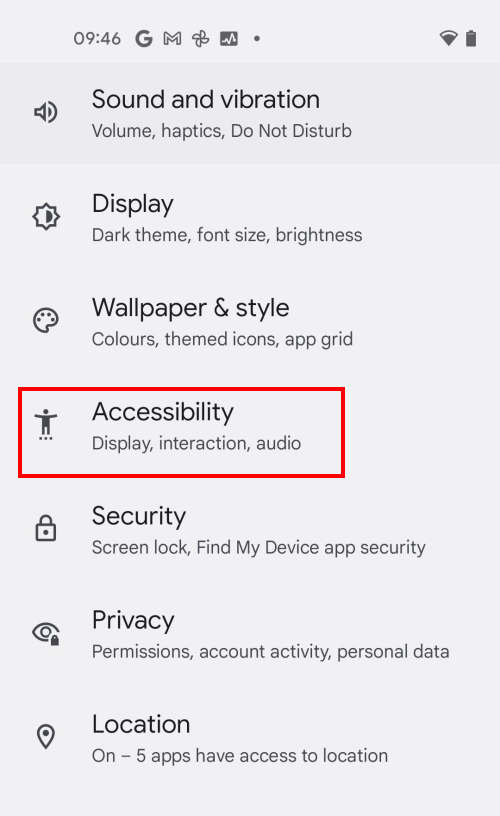Open Settings and tap Accessibility